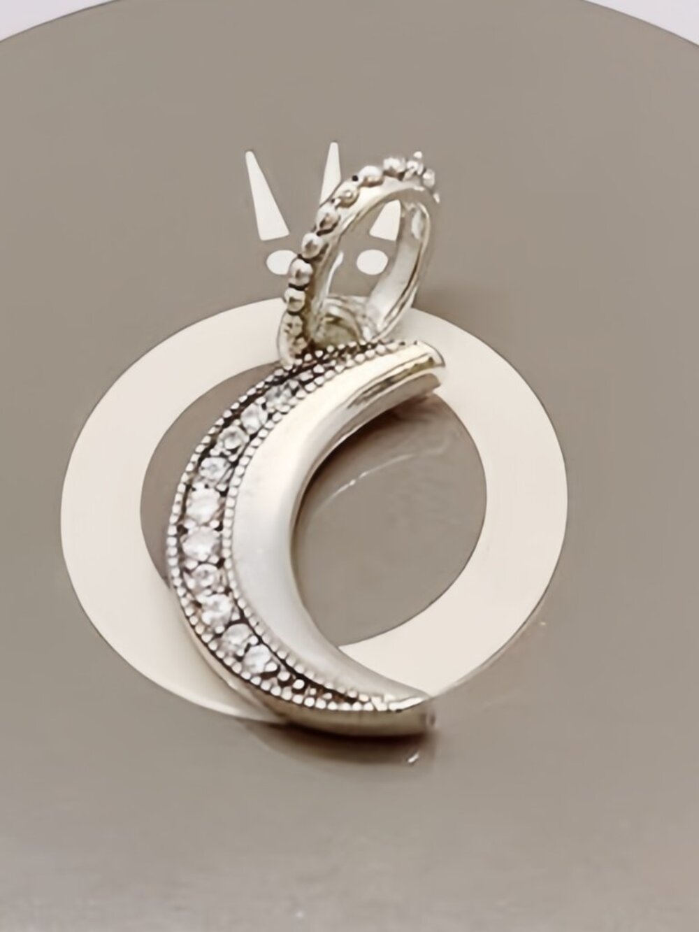 Pandora Sparkling Crescent Moon Pendant